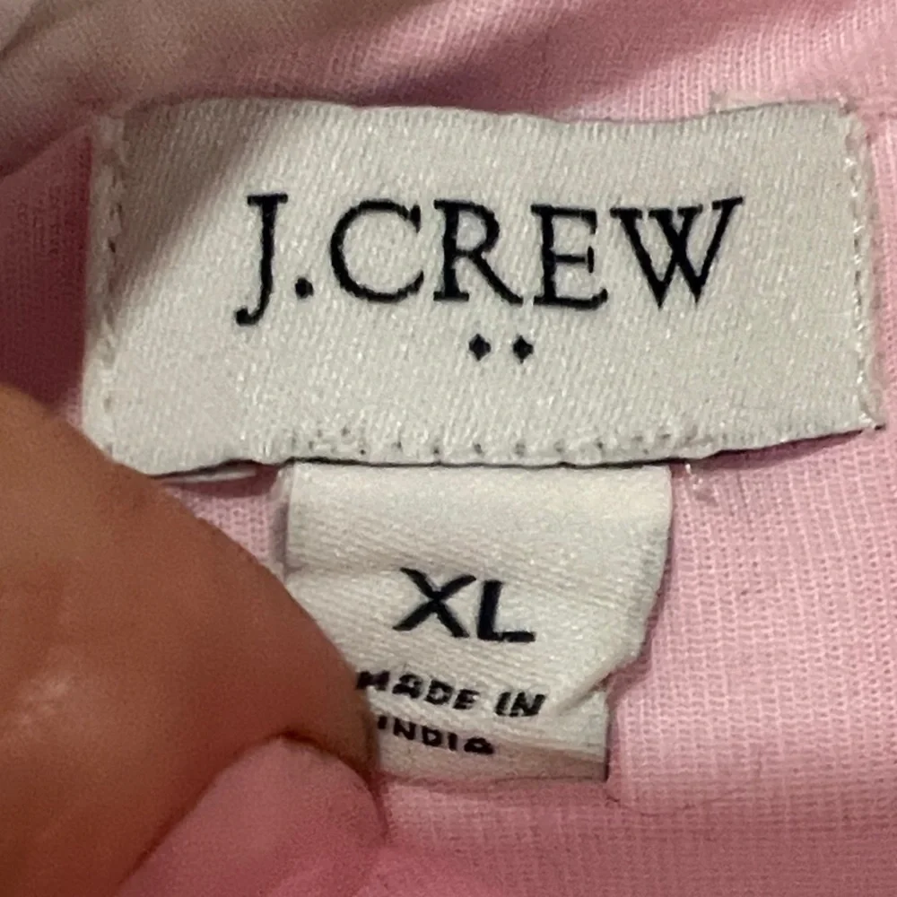 J. Crew Light Pink and White Button-Down Shirt